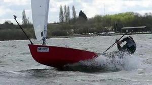 Simon Cox - OK Dinghy British Inland Championships at Grafham photo copyright  Robert Deaves taken at  and featuring the  class