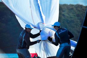 Spinnaker woes on Maserati - MC38 Australian Championship 2015 photo copyright Bob Fowler taken at  and featuring the  class