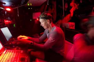 Onboard Team SCA – Sophie Ciszek writes an email after her watch - Leg six to Newport – Volvo Ocean Race 2015 photo copyright Corinna Halloran / Team SCA taken at  and featuring the  class