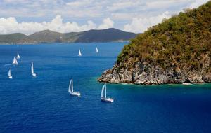 Stunning conditions for the bareboat fleets and all the BVI Spring Regatta sailors today photo copyright Todd VanSickle / BVI Spring Regatta http://www.bvispringregatta.org taken at  and featuring the  class