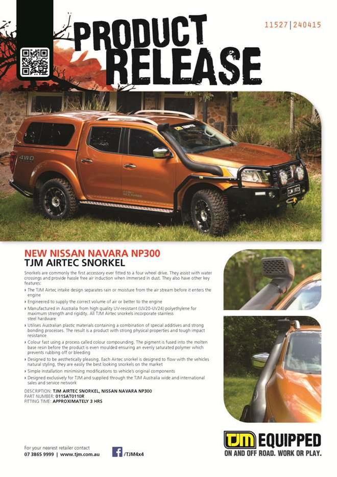 TJM will use the ‘New Product Showcase’ to launch a range of new products for the all new Nissan Navara NP300 - 2015 Explore Australia Expo © Explore Australia Expo