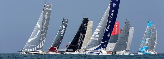 The fleet in action - 2015 Normandy Channel Race ©  Jean-Marie Liot / NCR http://www.normandy-race.com/