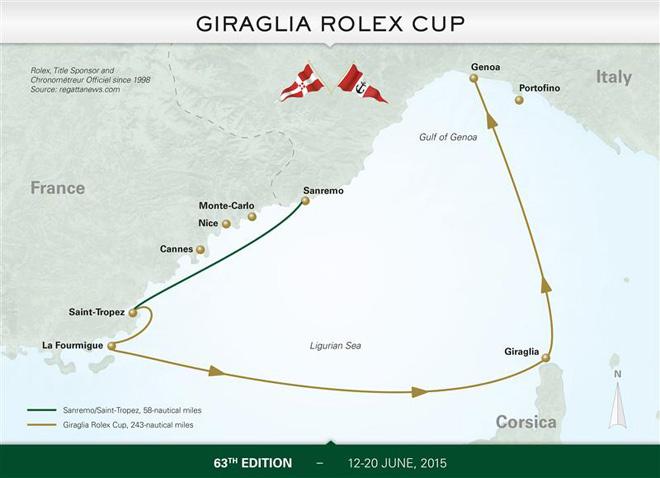 Giraglia Rolex Cup - Course Map © Rolex