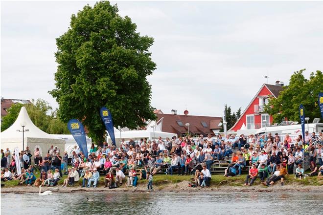 Spectators lining the shore in the event village - 2015/16 World Match Racing Tour - Match Race Germany © Martinez Studio / MRG
