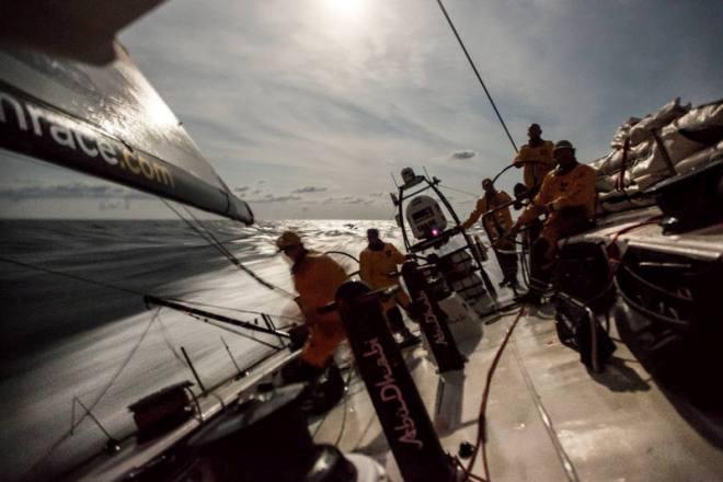 Leg six Newport onboard Abu Dhabi Ocean Racing. Moonlit racing through the Gulf Stream. - Volvo Ocean Race 2015 © Matt Knighton/Abu Dhabi Ocean Racing