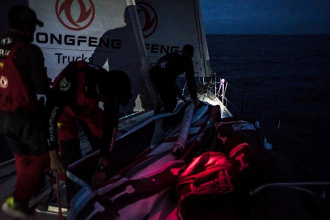 Leg 7 to Lisbon onboard Dongfeng Race Team. Day 06. We are going to have 36 difficult hours with very light wind. I would be surprised if it goes as well as on the routing.  © Yann Riou / Dongfeng Race Team