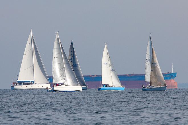Just after the start with some of slower starters. - Port Phillip Women's Championship Series ©  Alex McKinnon Photography http://www.alexmckinnonphotography.com