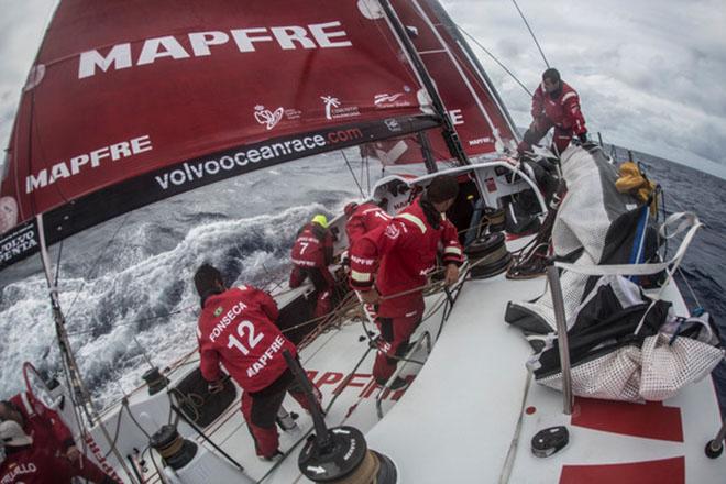Leg 6 to Newport onboard MAPFRE. Day 15. Action on deck during the peel to the J1  © Francisco Vignale/Mapfre/Volvo Ocean Race