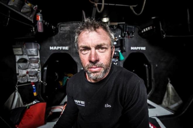 Leg six to Newport onboard MAPFRE. Day 17. The Greenhalgh project almost comes to an end. The face of a sailor after 17 days at sea. - Volvo Ocean Race 2015 © Francisco Vignale/Mapfre/Volvo Ocean Race