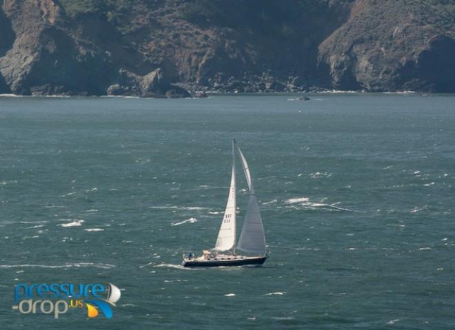 Mike Mitchell's Tartan 4100 Roxanne won the non spinnaker division bay a healthy margin. Come to think of it, it was non spinnaker division throughout the fleet as conditions dictated whitesails as a healthy alternative to spinning out! - SSS single handed farallones © Pressure Drop . US