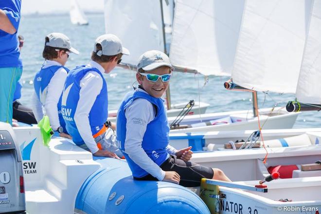 In between races at the 2014 Yachting NSW Youth Championships © Robin Evans