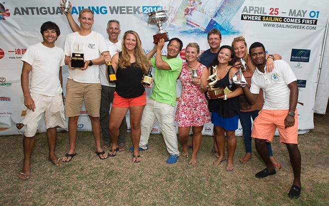 TAZ, Bernie Evan-Wong's team win CSA 4 and the best Caribbean and Antiguan boat in Start Boat A © Ted Martin