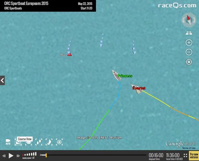 RaceQs being used to show tracking data in inshore racing © ORC Media