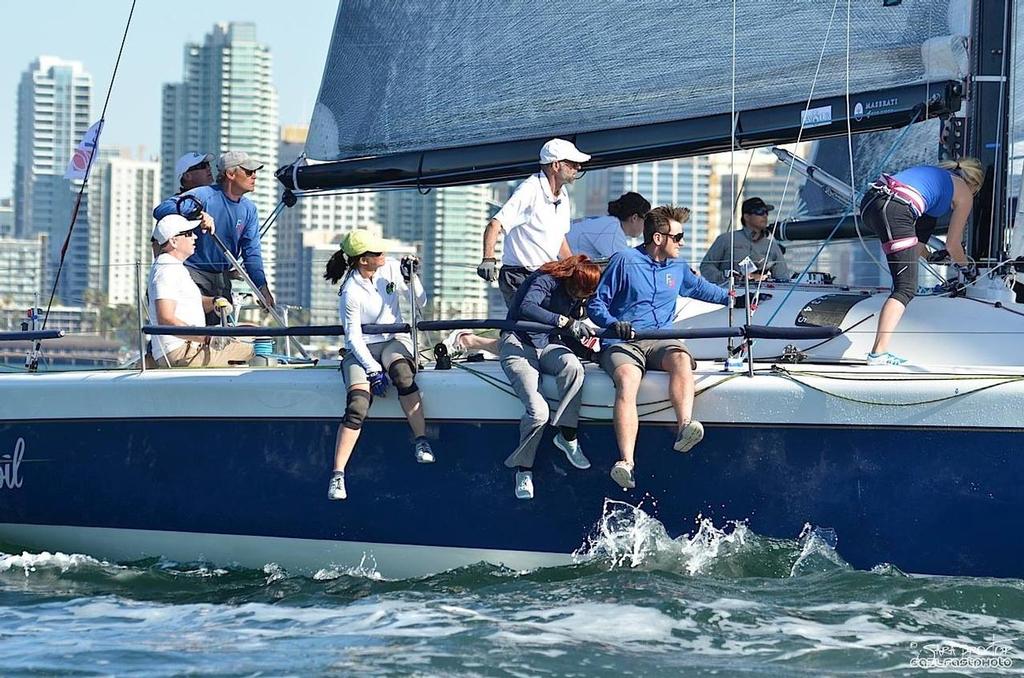 Skipper Gordon Leon and his crew aboard Estate Master captured the 2014 season championship in Corinthian Division.  © Sara Proctor http://www.sailfastphotography.com