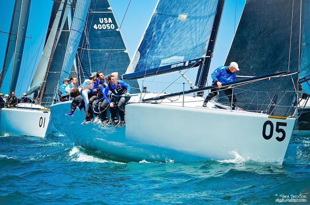 Enfant Terrible, the Italian entry owned by Alberto Rossi, leads the West Coast Championship after one day of action.  © Sara Proctor http://www.sailfastphotography.com