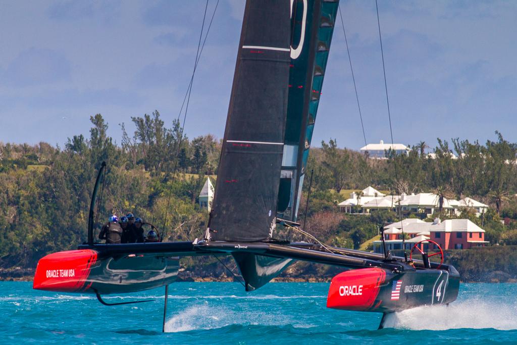 Oracle Team USA sailing their first AC45S in Bermuda photo copyright Oracle Team USA media taken at  and featuring the  class