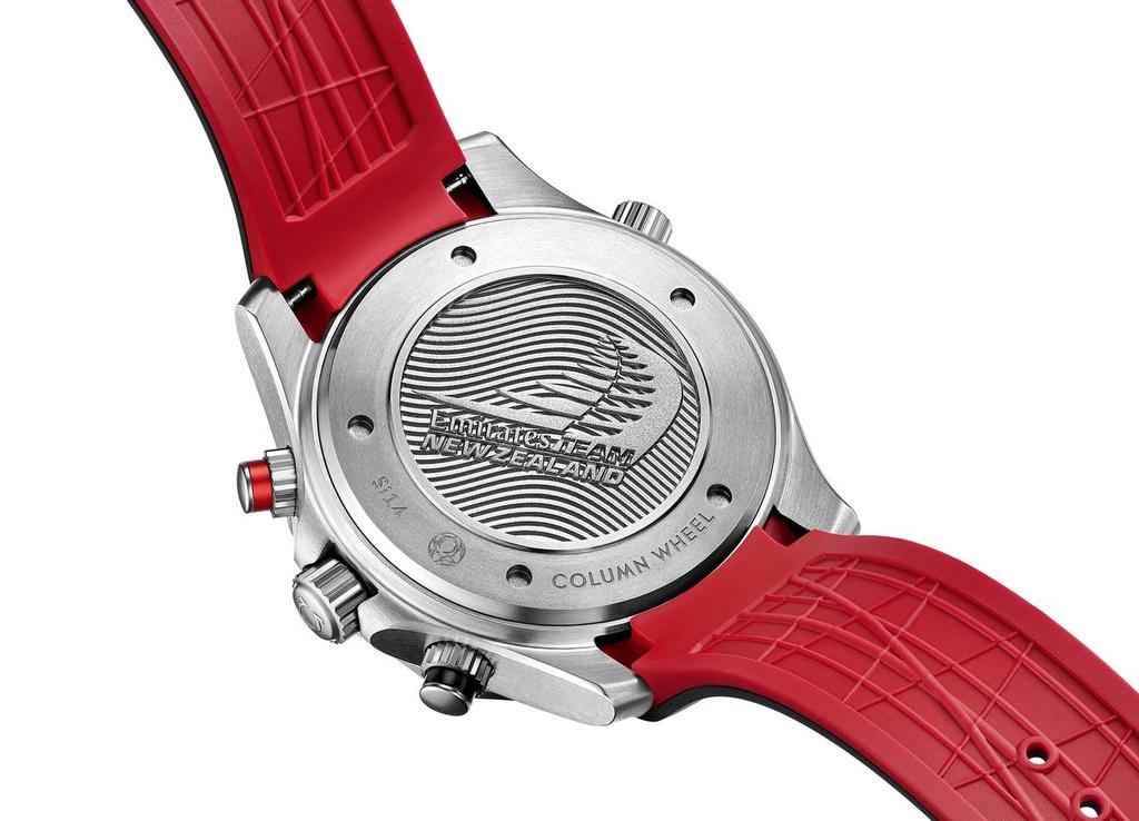 The caseback of the new SE Diver watch to be produced by Omega to mark its sponsorship of Emirates Team NZ&rsquo;s America&rsquo; Cup Challenge photo copyright Emirates Team New Zealand http://www.etnzblog.com taken at  and featuring the  class
