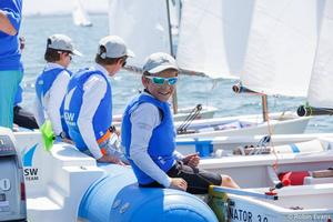 In between races at the 2014 Yachting NSW Youth Championships photo copyright Robin Evans taken at  and featuring the  class