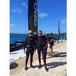 The verbal sniping that marked the relationship between Dean Barker and Jimmy Spithill appears to have been quickly set aside after Barker joined SoftBank Team Japan photo copyright Oracle Team USA media taken at  and featuring the  class