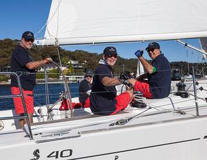 Iago was there at the beginning and the end, but was in stealth mode the rest of the time. - 2015 Vicsail Beneteau Pittwater Cup photo copyright  John Curnow taken at  and featuring the  class