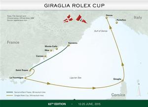 Giraglia Rolex Cup - Course Map photo copyright Rolex taken at  and featuring the  class