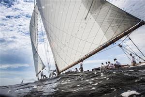 Charles Ryan's Spartan took second place in the Classics Class 3 at the 2014 New York Yacht Club Annual Regatta presented by Rolex photo copyright  Rolex/Daniel Forster http://www.regattanews.com taken at  and featuring the  class