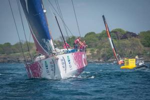 Leg 7 Start in Newport; Team SCA - Volvo Ocean Race 2015 photo copyright  Marc Bow / Volvo Ocean Race taken at  and featuring the  class