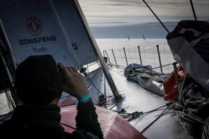 Leg 7 to Lisbon onboard Dongfeng Race Team. Day 16. Our position is looking better this morning. Martin Stromberg - Volvo Ocean Race 2015 photo copyright Yann Riou / Dongfeng Race Team taken at  and featuring the  class