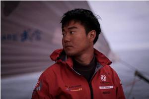 Leg 7 to Lisbon onboard Dongfeng Race Team. Day 07. Jiru Yang 'Wolf' - Volvo Ocean Race 2015 photo copyright Yann Riou / Dongfeng Race Team taken at  and featuring the  class