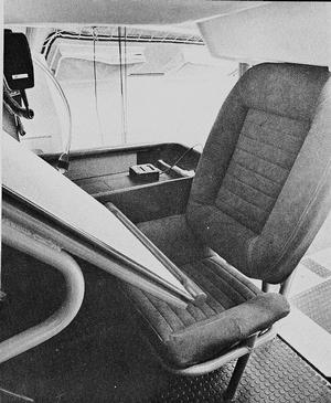 The ergonomically designed navigators seat aboard Swuzzlebubble III photo copyright NZ Yachting taken at  and featuring the  class