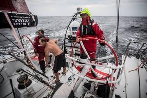 Leg six to Newport onboard MAPFRE. Day 17. Full wet weather gear... half wet weather gear... naked! - Volvo Ocean Race 2015 photo copyright Francisco Vignale/Mapfre/Volvo Ocean Race taken at  and featuring the  class