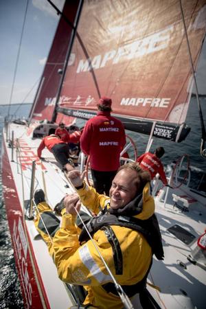 Start of Leg 7 onboard MAPFRE. Leg Jumper - Volvo Ocean Race 2015 photo copyright Francisco Vignale/Mapfre/Volvo Ocean Race taken at  and featuring the  class