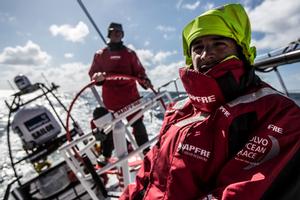  Leg 7 to Lisbon onboard MAPFRE. Day 01. Carlos Hernandez and Rob Greenhalgh during the watch photo copyright Francisco Vignale/Mapfre/Volvo Ocean Race taken at  and featuring the  class