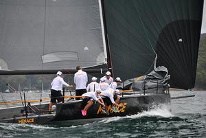 Menace powered up downwind photo copyright Ellen Pragnell Rasch taken at  and featuring the  class
