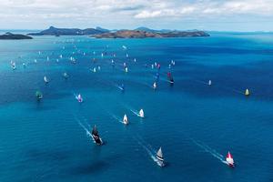 One of the many reasons to be in the tropics at Audi Hamilton Island Race Week 2015 – racing across the famous Whitsunday Passage. photo copyright  Andrea Francolini / Audi http://www.afrancolini.com taken at  and featuring the  class