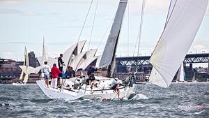 Warwick Sherman's Occasional Coarse Language Too - in front of the Sydney Opera House last Sunday in Race 4 of the CYCA Winter Series photo copyright Beth Morley - Sport Sailing Photography http://www.sportsailingphotography.com taken at  and featuring the  class