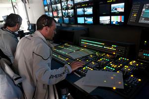 Television production control - 2013 America&rsquo;s Cup photo copyright Gilles Martin-Raget http://www.martin-raget.com/ taken at  and featuring the  class