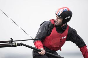 Sir Ben Ainslie at the helm of the team&rsquo;s AC45S photo copyright Mark Lloyd http://www.lloyd-images.com taken at  and featuring the  class
