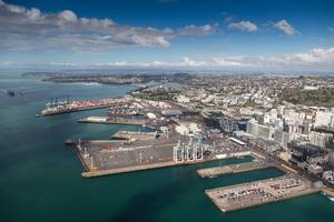 Wharves and reclaimed land, Auckland Waterfront. photo copyright SW taken at  and featuring the  class