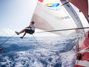 Eric Peron hanging out on Dongfeng photo copyright  Sam Greenfield / Volvo Ocean Race taken at  and featuring the  class