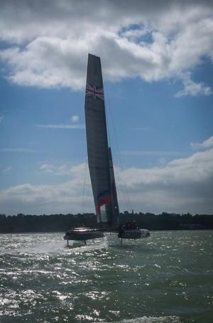  - Emirates Team NZ sailing the AC45F - One Design in England photo copyright Emirates Team New Zealand http://www.etnzblog.com taken at  and featuring the  class