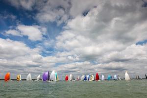 Spinnakers at the start of the race - 2015 RORC Myth of Malham Race photo copyright  Paul Wyeth / RORC taken at  and featuring the  class