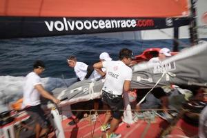 Horace a?nd Wolf ?one year? on. Wha?t a diff?erence a? year ma?kes... - Volvo Ocean Race 2015 photo copyright Dongfeng Race Team taken at  and featuring the  class