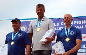 Masters top 3 - 2015 Finn World Masters photo copyright  Robert Deaves taken at  and featuring the  class