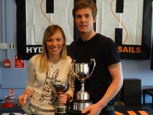 The winners – Neil Barrett and Sophie Jones - Hyde Sails Enterprise Inland Championship photo copyright Paula Southworth taken at  and featuring the  class