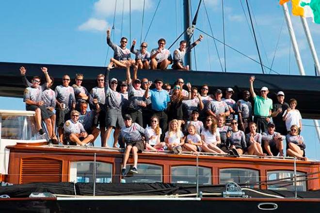 A happy boat.. Marie overall winners this year. - Superyacht Cup 2015 © www.clairematches.com
