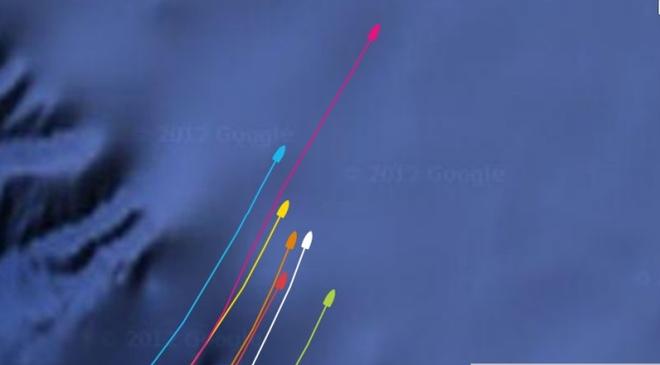 Positions at: 10 June 15:40 UTC - Leg 8 to Lorient – Volvo Ocean Race 2015 © Volvo Ocean Race http://www.volvooceanrace.com