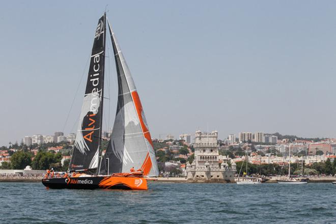 June 6,2015. Lisbon In-Port Race; Team Alvimedica take 3rd place  ©  Ainhoa Sanchez/Volvo Ocean Race