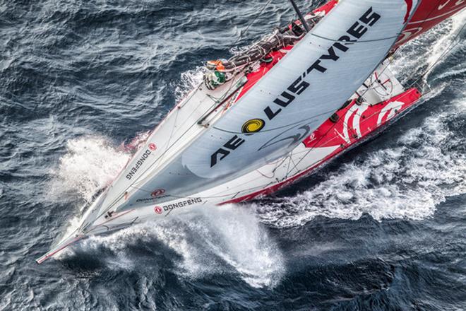 June 09,2015. Dongfeng Race Team passing by Costa da Morte - Coast of Death - in Spanish waters during Leg 8 to Lorient.  ©  Ainhoa Sanchez/Volvo Ocean Race