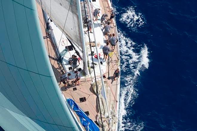 Today's Class B winner, the 28m Southern Wind Kiboko Dos - 2015 Superyacht Cup © www.clairematches.com